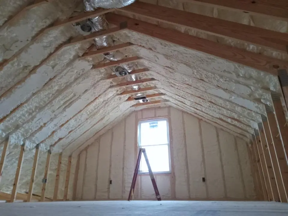 Spray foam roofing application for Crawl Space Insulation project in Richmond Heights